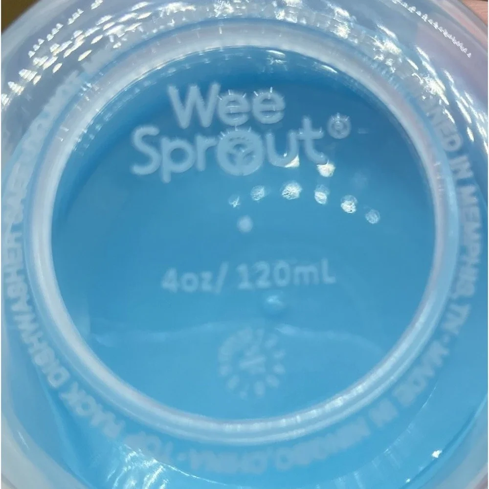 Wee Sprout Baby Food Storage Jars Set of 12 - 4oz with Lids - BPA Free NEW